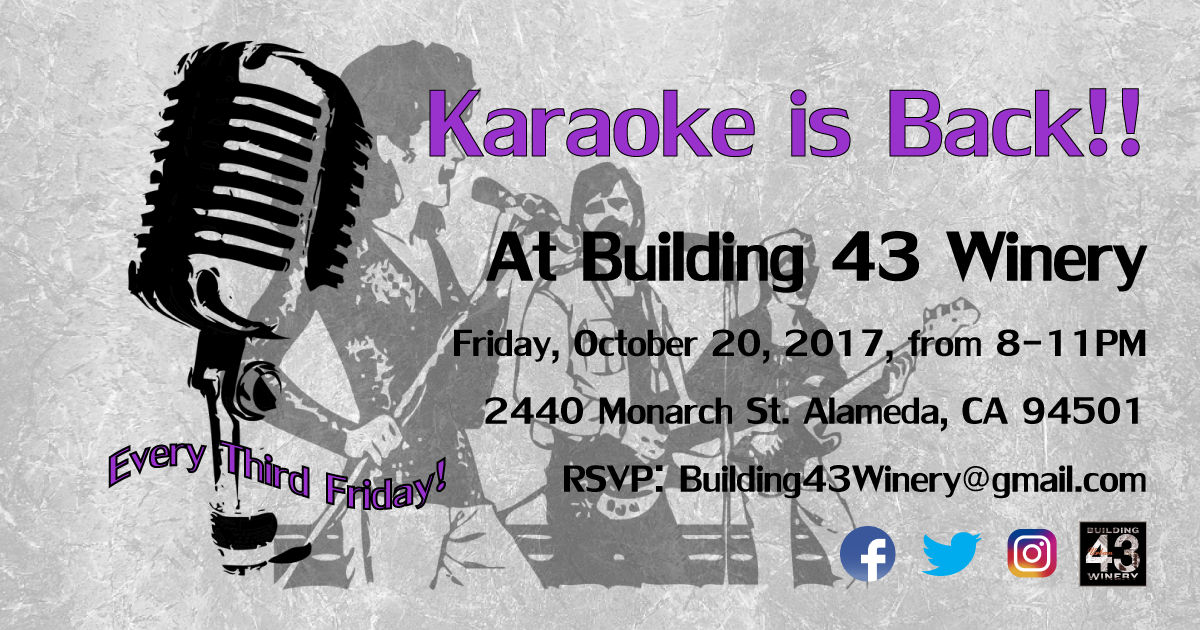 building 43 winery private events_karaoke_october 2017